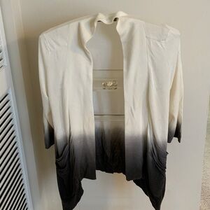 Elegant Ombre Cardigan - White and Black
